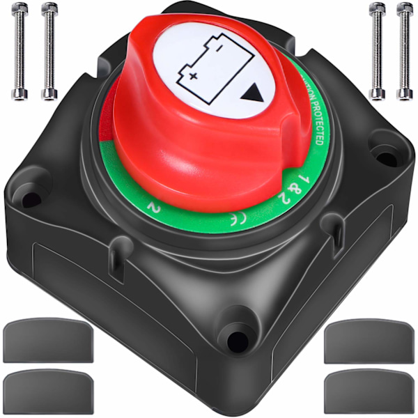 Batteri Hovedafbryder 12V/24V - Batteri Afbryder - Hoved Batteri Isolator Afbryder Bilbatteri Kill Switch Tilbehør til RV Yacht Båd