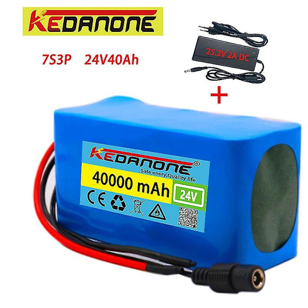 2022 24v 30ah 7s3p 18650 Li-ion batteripaket 29,4v 30000mah elcykelmoped /el/litiumjonbatteri+ 2a Cha 40AhX1 Laddarex1