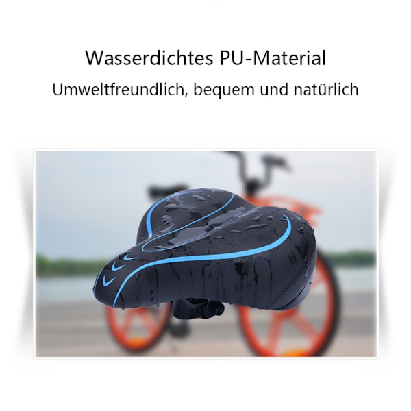 Overdimensioneret komfortcykelsæde, bredt behageligt cykelsæde til mænd og kvinder, polstret memory foam, motionscykelsadel Universal Fit til Cruiser,