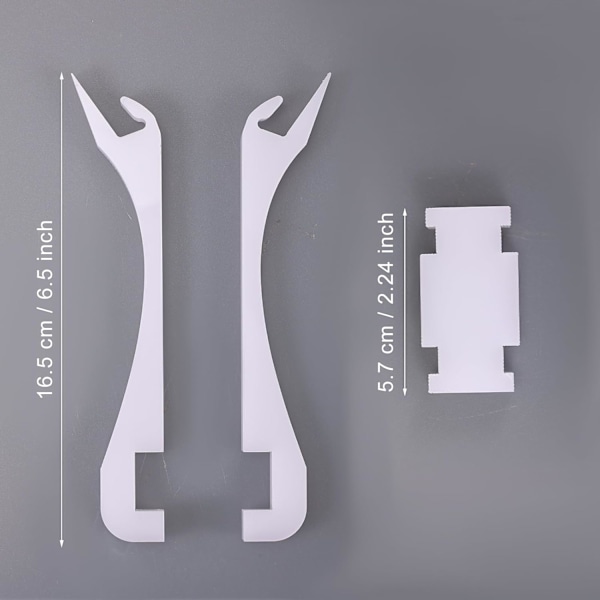 Brickförlängare för Cricut Maker3 Maker-serien, skärmatta förlängare stöd bricka kompatibel med Cricut mattillbehör matthållare (vit)