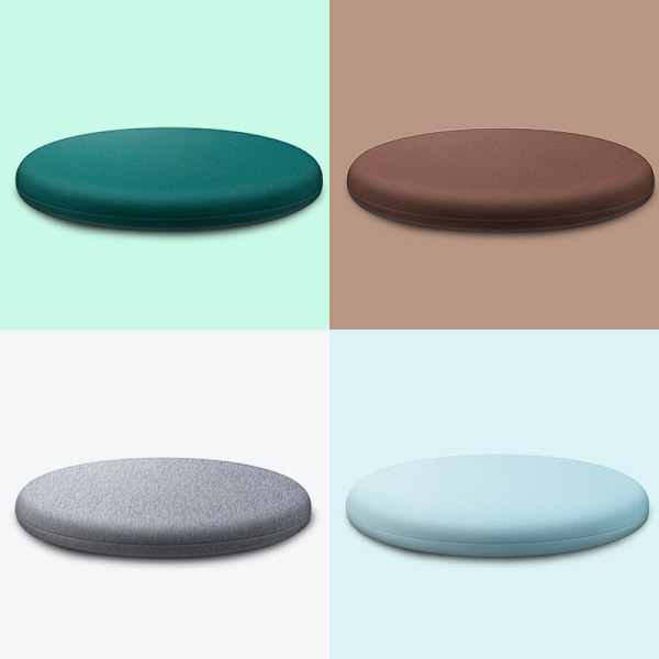 Rund Memory Foam-kudde Bekväm, Andningsbar, Vadderat Överdrag, Tvättbar Matta för Hem, Sovrum, Vardagsrum, Ljusgrå
