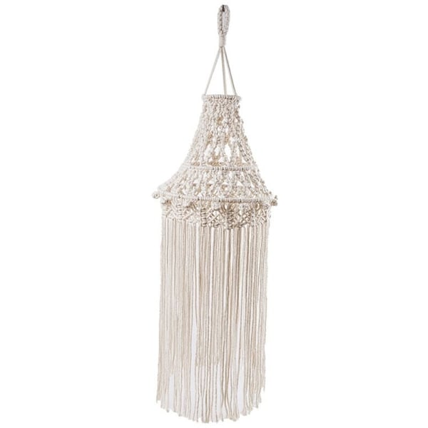 Macrame lampskärm hängande pendellampa lock modern kontor sovrum plantskola sovsal bohemisk inredning