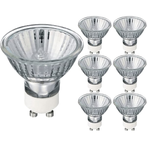 GU10 Halogen Spotlight-lampor 35W 220-240V 2700K Varmvitt Dimbar 6-pack [Energiklass G]