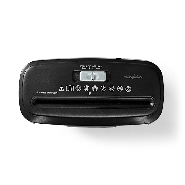 Dokumentmakuleringsmaskin | Strip Cut | 6x A4-sider | 10 l | Sikkerhetsstandard: DIN 2 | 190 W | Svart