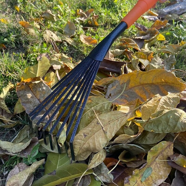 Have Rake 16\" 9 Tands Stål Håndblad med Ergonomisk Komfortgreb og Rustbestandig - Professionelt Haveværktøj