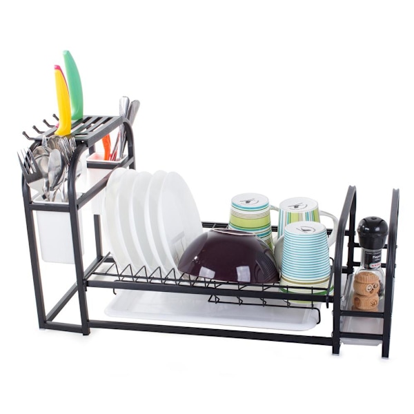 Elegant Oppvaskstativ: Dryppbrett, Oppbevaring & Stilig Design