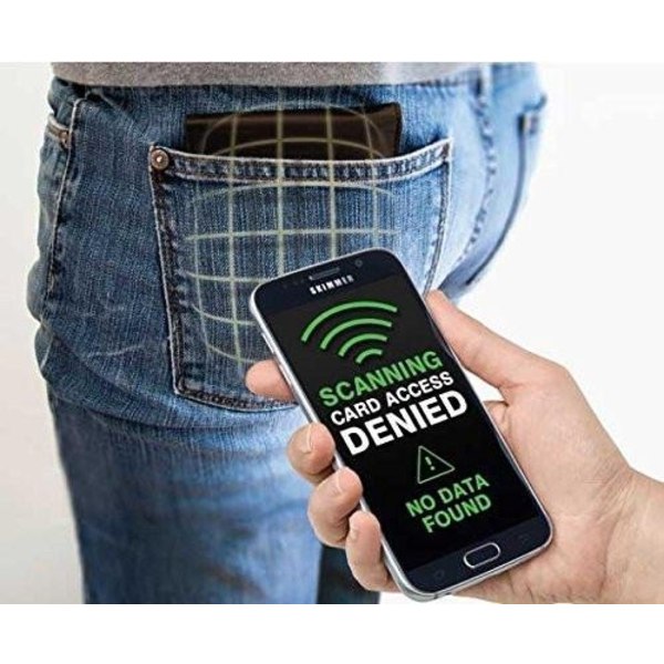 Pop Up Korthållare Aluminium Läder RFID & NFC-skydd Sedelfack