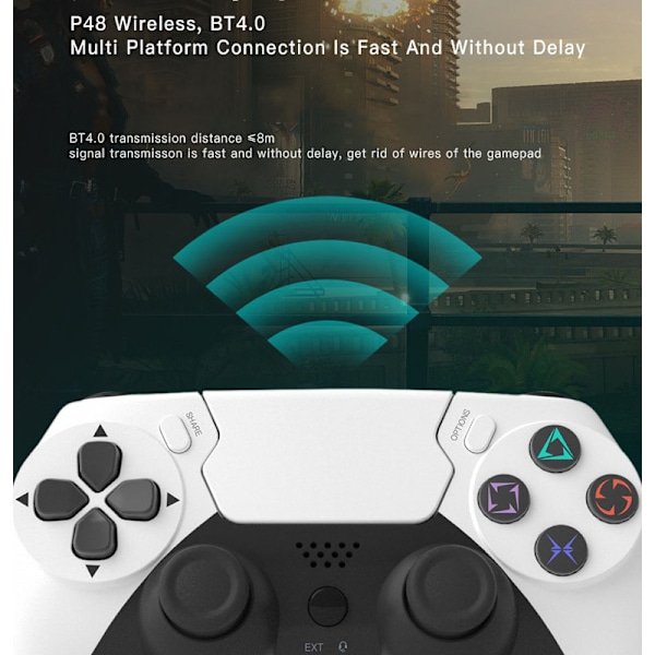 PS4 Bluetooth4.0 Trådløs controller Mørk Rød