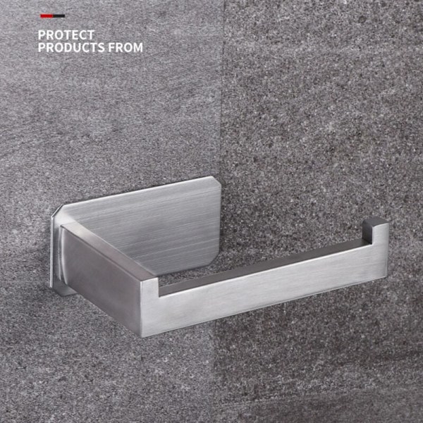 Toilet paper holder in stainless steel (2452), without drilling