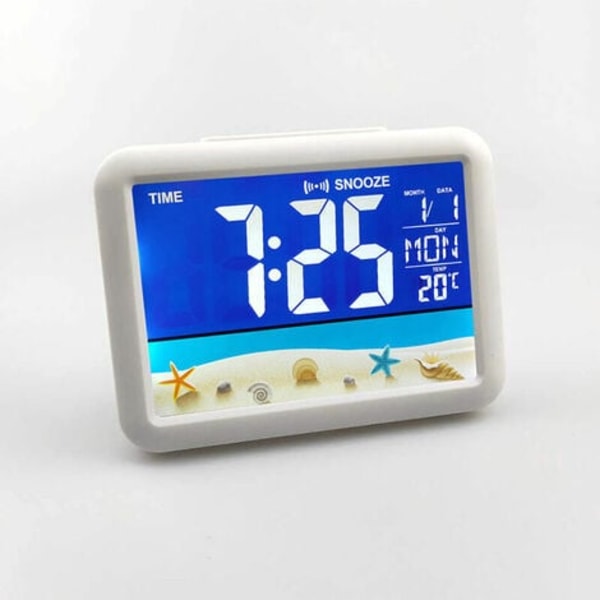 LCD-värillinen näyttökello, suuri näyttö, elektroninen lapsille ja opiskelijoille, pöytäkello