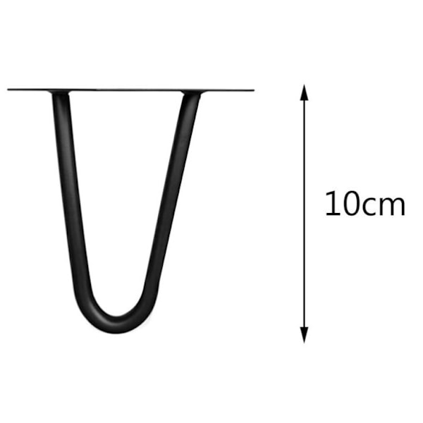 Set med 4 hårnålsben för bord - 10 cm