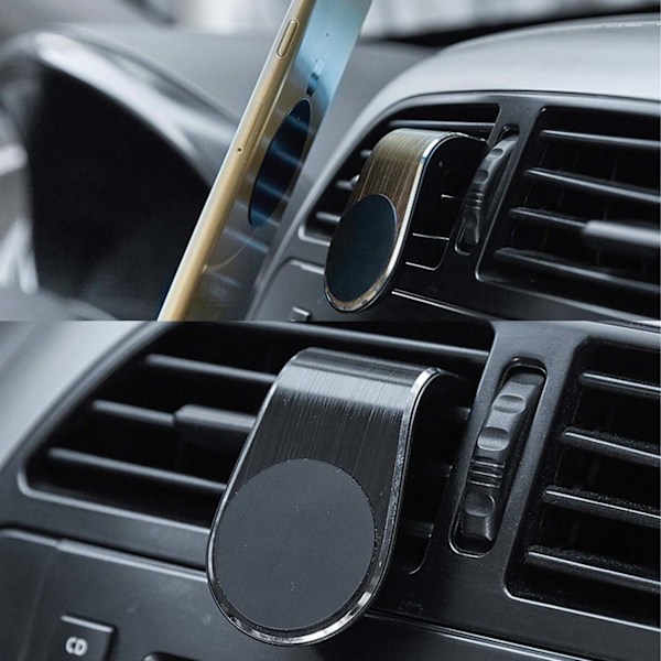 Universal Magnet Mobilholder til Bilens Viftegitter Bilholder svart