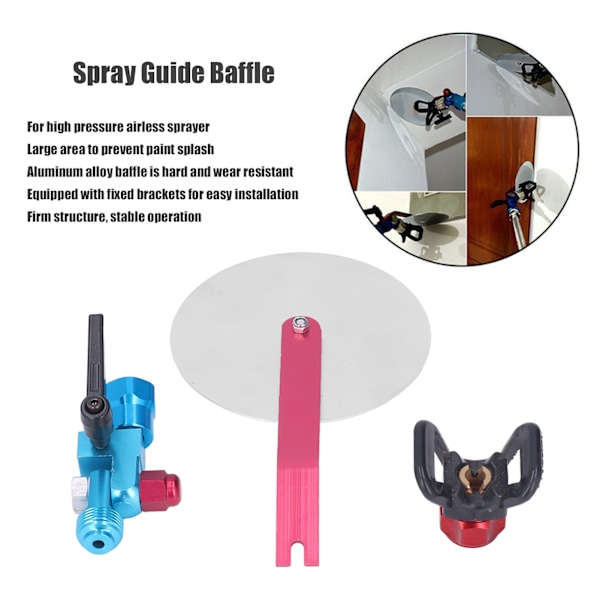 Sprayguide-Baffel för Airless-Sprutmålning Universal Skiva Baffel Målningsstänkskydd Verktyg