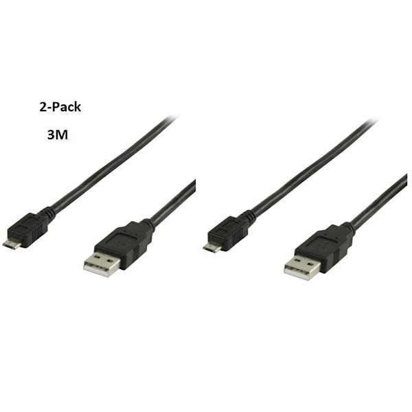 2 kpl PS4 Latauskaapeli 3m Playstation 4 PS4 3 metriä 3