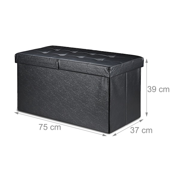 Konstläderbänk med fällbart lock
