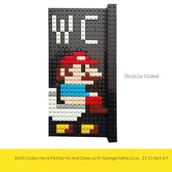 Super Mario Kreativ Byggsten Dörrnummer Toalettskylt Byggblock Klossar Heminredning DIY Montering