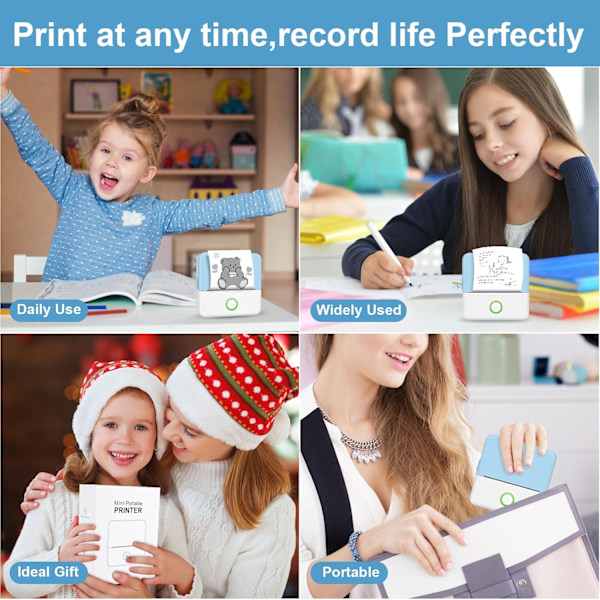 Portabel Fotoprinter, Mini Trådlös Instantkamera, Trådlös Termisk BT-skrivare M