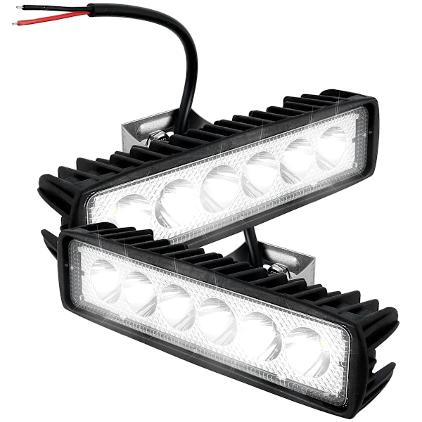 Korkea Laatu 2 Kpl Auton LED-Valopalkki 18W 6000K 12V Super Kirkas Auton LED-Työvalo IP67 Vedenkestävä Tulvapaikka Valkoinen Off Road Spottivalo