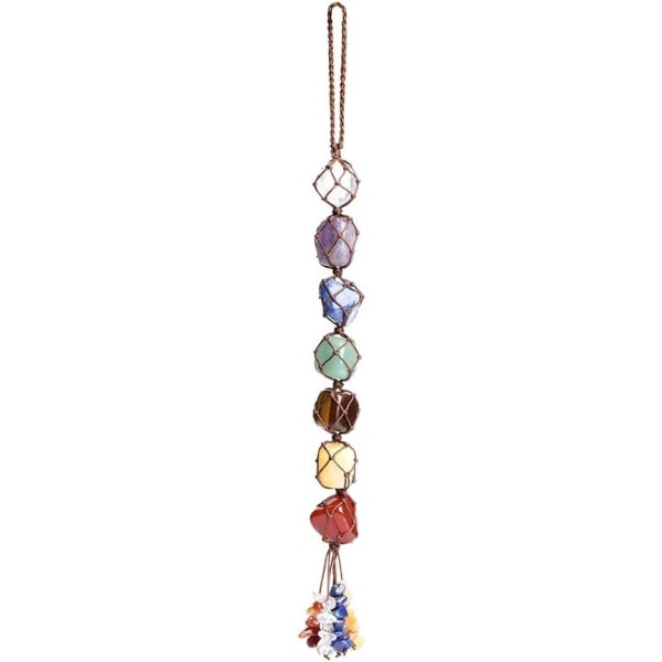 Håndlavet Krystal Vindue Bil Ornament 7 Chakra Hjem Decor Feng Shui Dekoration