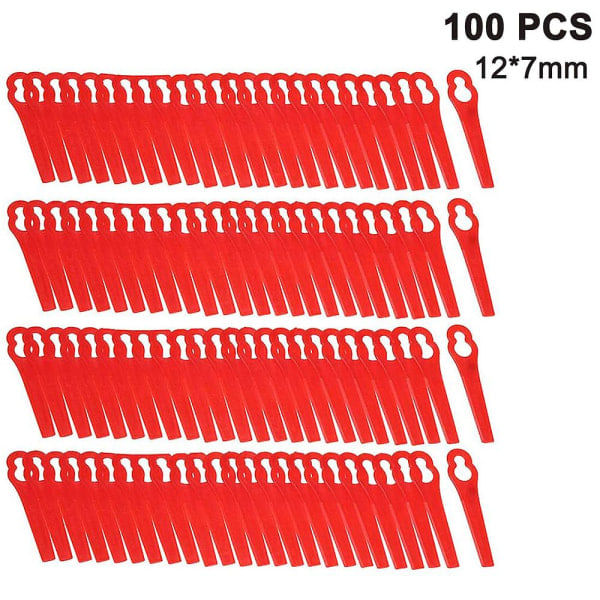 100 plastgrästrimmerblad Sladdlösa trimmerblad