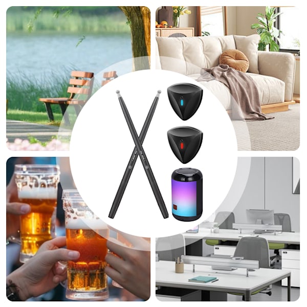 Somatosensoriskt Virtuellt Trumset Batteridrivna Lufttrummor Trumstockar Set Kit För Vuxna Barn