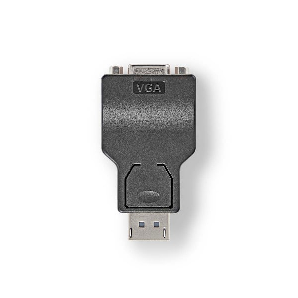 DisplayPort-adapter | DisplayPort Hann | VGA hunn 15p | 1080p | Nikkelbelagt | Rett | Rund | ABS | ABS | Svart | Eske