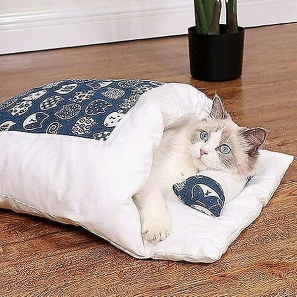 Vintervarm Djurkoja Bananformad Mjuk Kattbädd Söt Varm Sängmatta Vinter Banan Kattkoja för Kattälskare och Djurägare Present, S