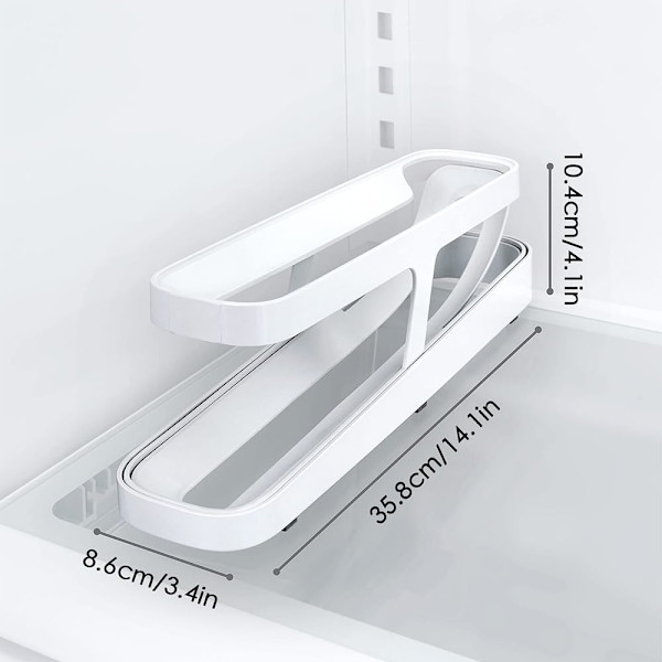 Eggeholder Kjøleskap Eggbrett, Kjøleskapsorganisator, Automatisk Rullende Eggeholder 2 Lag Automatisk Rullende Eggdispenser Eggdispenser Eggoppbevaring