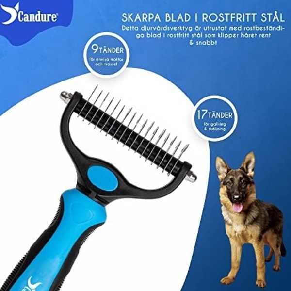 Borste för Hund och Katt, Husdjurs Avmattningshårkam och Borstar för Små, Medelstora och Stora Hundar