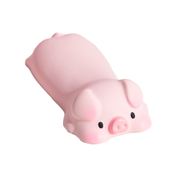Sød håndledsstøtte til mus, computer, armstøtte til skrivebord, ergonomiske kontorartikler, PU musemåtte (Rosa gris)