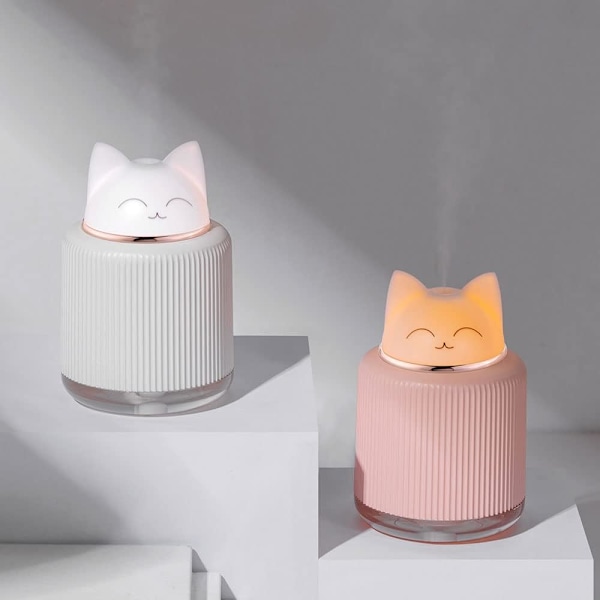 (Rosa) Söt katt mini luftfuktare - Mini katt cool mist luftfuktare f