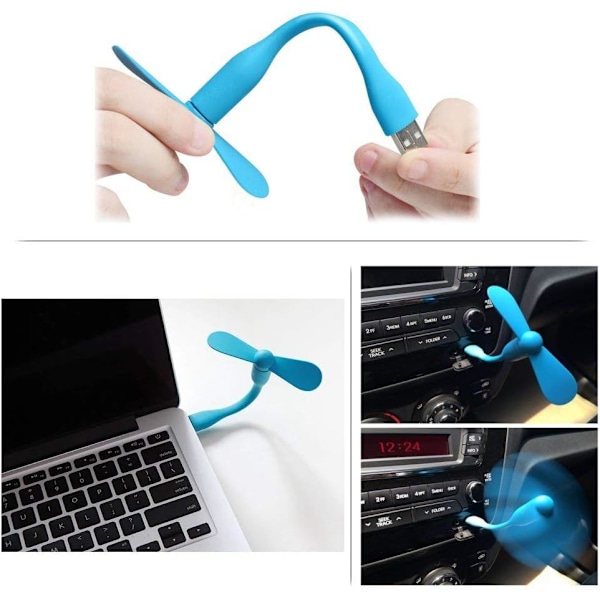 6 kpl Mini USB-tuuletin, Hiljainen ja Joustava, Mini Jäähdytystuuletin, Q,ZQKLA