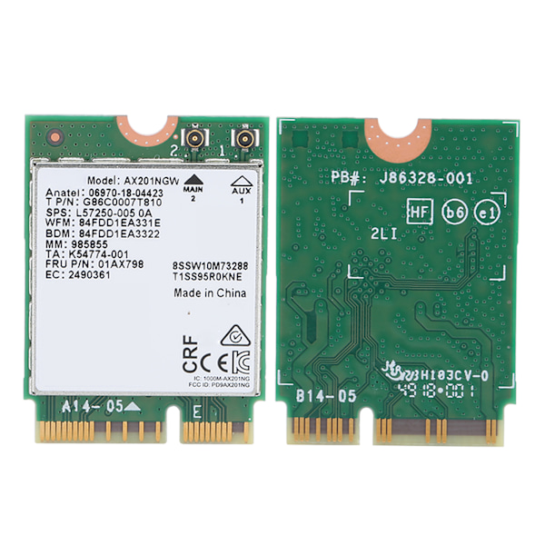 For Intel AX201NGW 2974Mbps WiFi6 M.2 CNIVo Dual Band Wireless Network Card With Bluetooth 5.0