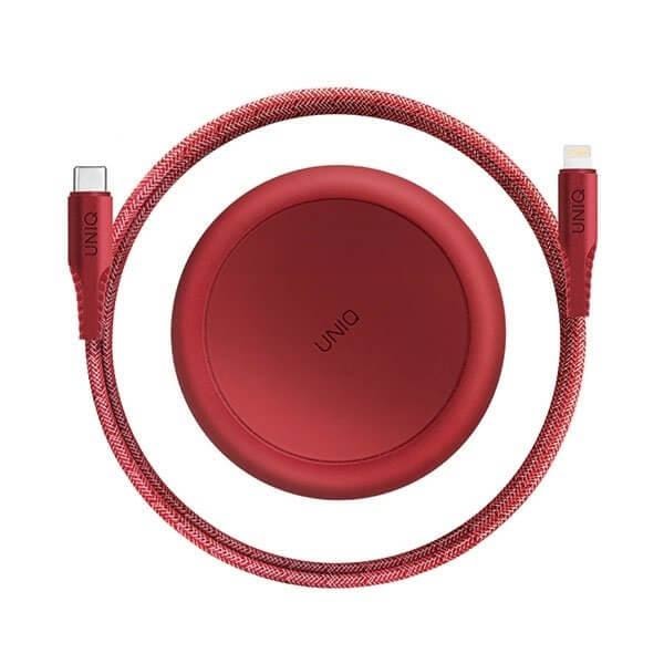 UNIQ MFI Halo USB-C-lightning -kaapeli 18W 1,2m karmiininpunainen