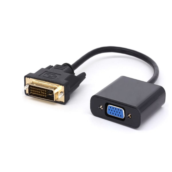 DVI till VGA 1080P HD DVI 24+1 hane till VGA hona adapter konverteringskabel