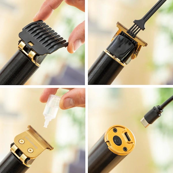 Genopladelig Hårtrimmer: 6 Længder, Ergonomisk Design