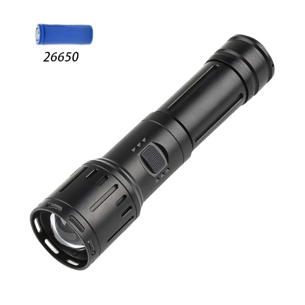 Vit laserficklampa TYPE-C uppladdningsbar COB arbetslampa infällbar zoom kraftfull ficklampa utomhusäventyr superljus ficklampa
