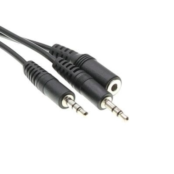 2 stk. 3,5 mm hun til 2 han Y Splitter Audio kabel 1,5 meter Sort