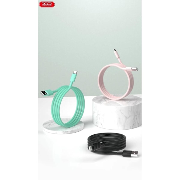 2-PACK Snabbladdande USB-C 2.4A kabel för Samsung, Android - 1m