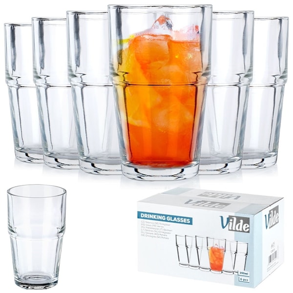 Set med 6 glas 325 ml - Perfekta för alla drycker