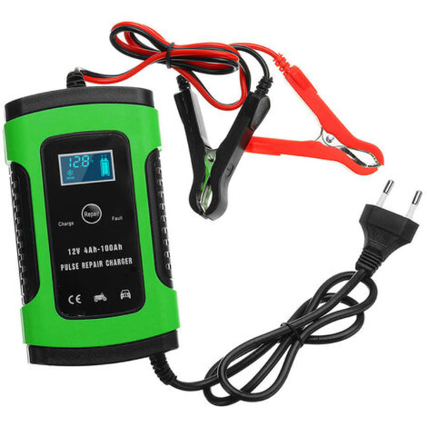 12V 6A intelligent hurtigopladning pulsreparation Automatisk fuld batterioplader Vedligeholder Våd-tør blybatterioplader