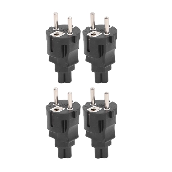4 st EU 2-stiftskontakt till IEC320 C5 strömkabel Professionell EU 2-stiftskontakt 4,8 mm till C5 strömkabel för bärbar dator EU-kontakt 100‑250V
