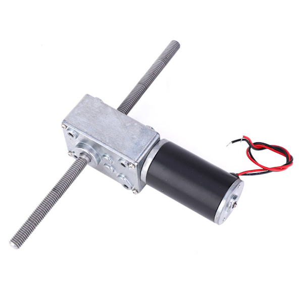 12V Dubbelaxlad Metallväxellåda Turbo Snäckväxel Reduktionsväxelmotor M8 Gänga500