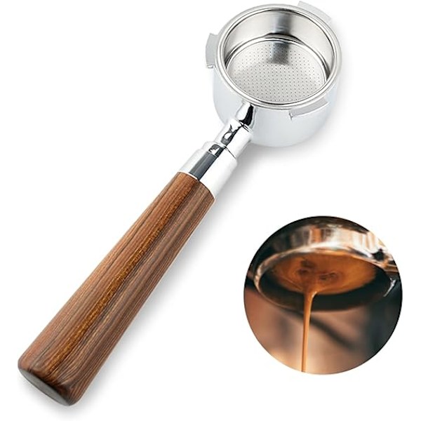 1 stk 51mm bunnløst portafilter, gjenbrukbart kaffeportafilter, 51mm