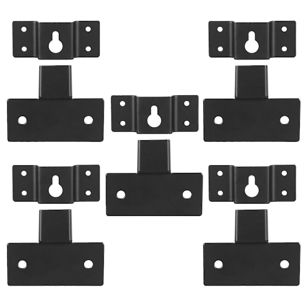 5 kpl seinään asennettavia kaiuttimia kaiutinteline lattia kaiutinteline kaiuttimen seinäkiinnikkeet kaiutinteline musta 8x6,5 cm Musta