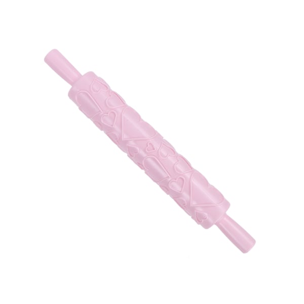 Fondant kagerulle i plast med præget rulle til kager, kiks, bagværk, kagedekoration (hjerteform)