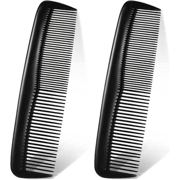 2 Bags of 24 Black Hair Combs, Fine and Standard Tooth Hair Cutting Combs, Fine Combs