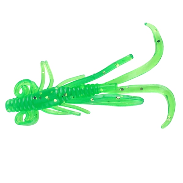 10 st 6,2 cm Mjuka Plastfiskedrag Konstgjorda Räkbeten Fisketillbehör (Grön)