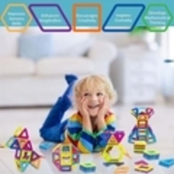 Magnetiska Byggstenar, Designkonstruktion, Pedagogisk 40 st