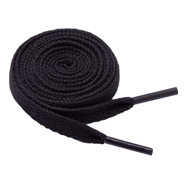 Flade Snørebånd, 120 cm - Sort